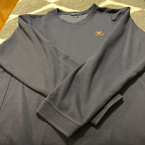 Mens CUTTER & BUCK V-Neck Sweater, UVA branded, Navy XXL